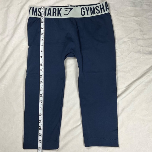 Gymshark Mens Compression Leggings Size S Blue Stretch Gym Training Pants - Picture 4 of 8